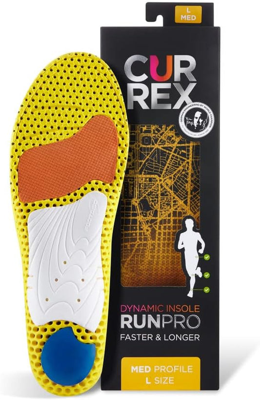 CURREX RunPro Insoles for Running Shoes – Arch Support Inserts to Help Reduce Fatigue, Prevent Injuries & Boost Performance – for Men & Women – Medium Arch, XS-StrideForce Fitness