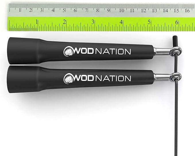WOD Nation Adjustable Speed Jump Rope For Men, Women & Children - Blazing Fast Fitness Skipping Rope Perfect for Boxing, MMA, Endurance-StrideForce Fitness