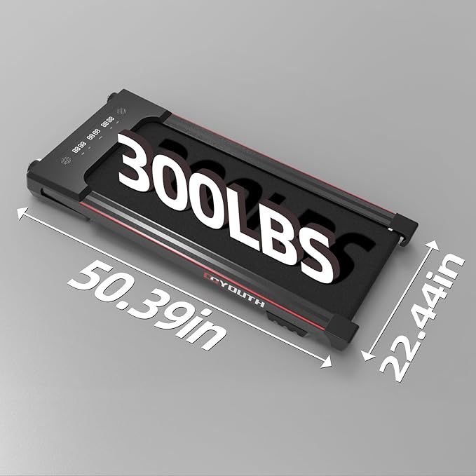 GOYOUTH 2 in 1 Under Desk Electric Treadmill Motorized Exercise Machine with Wireless Speaker, Remote Control and LED Display, Walking Jogging Machine for Home/Office Use-StrideForce Fitness