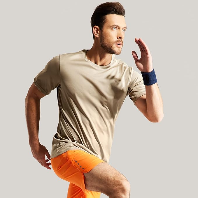 MIER Men's Quick Dry Workout Shirts Moisture Wicking Running Athletic Performance T-Shirts Recycled Polyester Top Tee-StrideForce Fitness