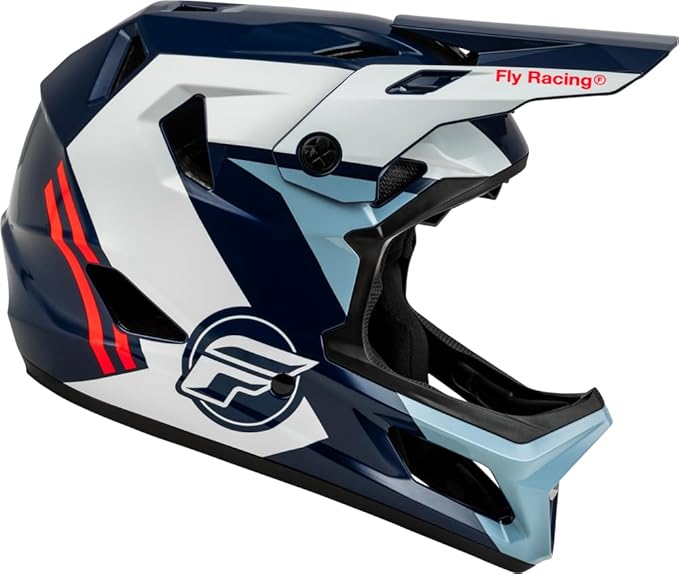 Fly Racing Rayce Full-Face Mountain Bike/BMX Helmet – ASTM F1952 DH Certified, CPSC 1203, CE EN1078, Poly-Alloy Shell, TFV Ventilation, Removable Liner-StrideForce Fitness