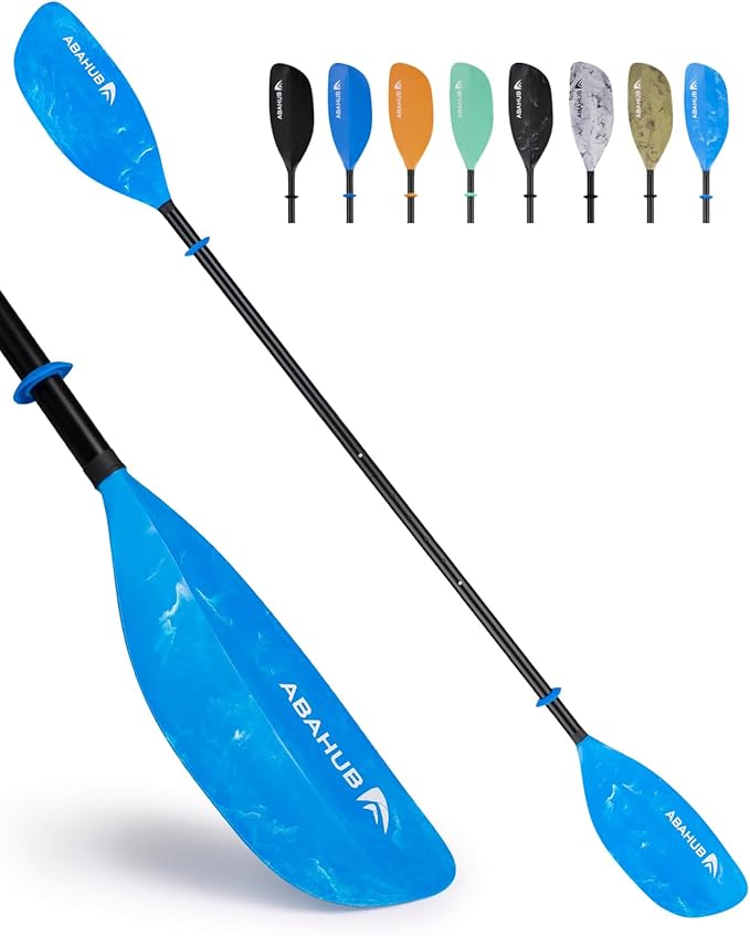 Abahub Adjustable Kayak Paddle 210-230 cm/ 230-250 cm Floating Kayaking Oars Boating Oars Canoeing Oars Black-StrideForce Fitness