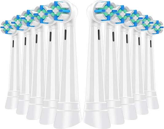 10 Pcs IO Replacement Heads Compatible with Braun Oral B IO Series Electric Toothbrush, Brush Heads ompatible with Oral B IO 2 3 4 5 6 7 8 9 10 for Teeth Clean (White)