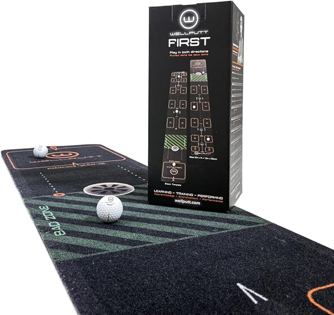 WELLPUTT - Golf Putting Training Mat - 10ft First-StrideForce Fitness