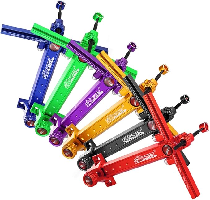 Archery Recurve Bow Sight, SOOHUPET Accessories T Shape Archery Shooting Target Sight Adjustable Bowsight with Optical Fiber Pin Sight for Target Practice-StrideForce Fitness