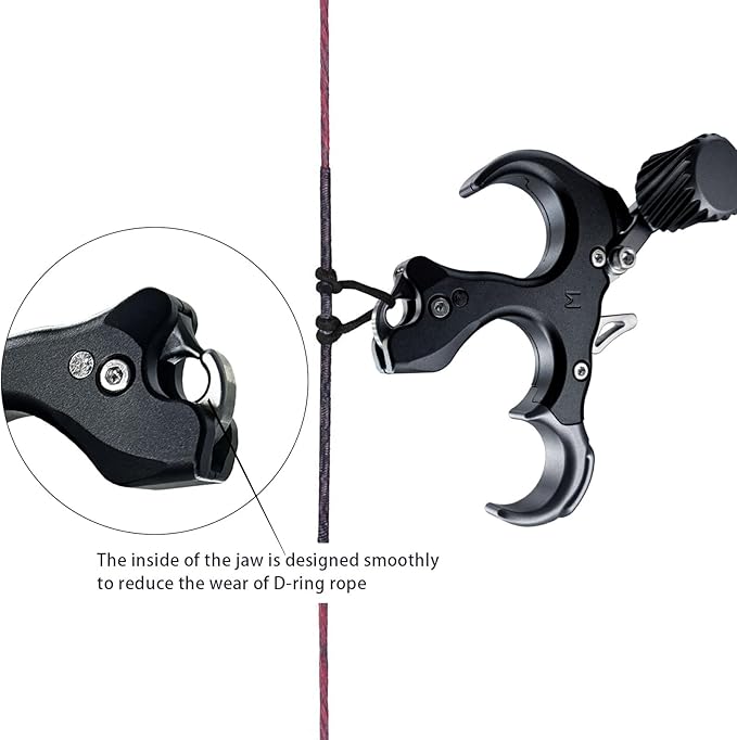 Compound Bow Aid Releaser with Wrist Straps and Adjustment Tool,Archery Release Aids with 3 Thumb Release Adjustable,Aluminum Alloy Aids.for Left and Right Handers.-StrideForce Fitness