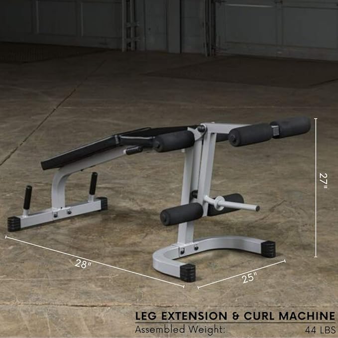 Body-Solid Powerline Leg Curl and Extension Machine - Ideal for Quad and Hamstring Workouts, Home Gym Equipment, Leg Workout Machine with Bench for Leg Extension and Curl-StrideForce Fitness