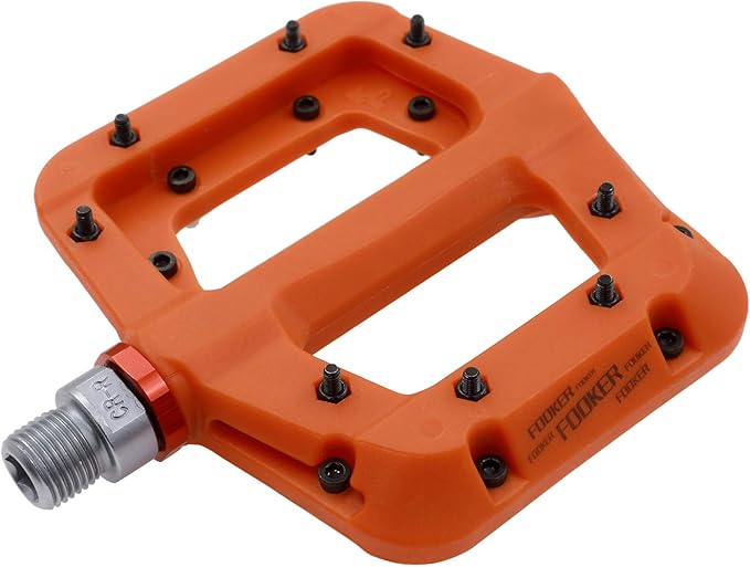 FOOKER MTB Pedals Mountain Bike Pedals 3 Bearing Non-Slip Lightweight Nylon Fiber Bicycle Platform Pedals for BMX MTB 9/16"-StrideForce Fitness