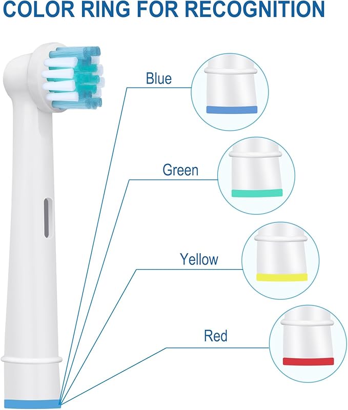 Toothbrush Replacement Heads Refills for Oral B - Precision Clean Brush Head for Gentle & Effective Cleaning and Optimal Dental Care, by DeBizz (12)