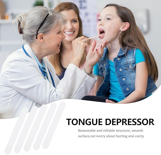 20pcs Plastic Tongue Scrapers, Lip Cheek Retractors, Tongue Depressor Spatulas for Instrument Healthy Oral Care Help Fight Bad Breath