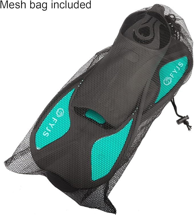 FYJS Short Swim Fins with Comfortable Full Foot Pocket Travel-Size for Snorkeling and Scuba Diving-StrideForce Fitness