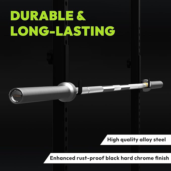 Olympic Bumper Plates Set 2 Inch, 10-55 lbs Rubber Weight Plates with 45 lb (20kg) Black/Silver Barbell, Strength Training & Weight Lifting for Home Gym-StrideForce Fitness