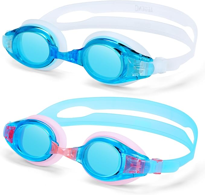 Aegend 2 Pack Kids Goggles, Swimming Goggles for Kids Age 4-16 Boys and Girls Youth, Anti-Fog Waterproof Anti-UV Pool Goggles-StrideForce Fitness