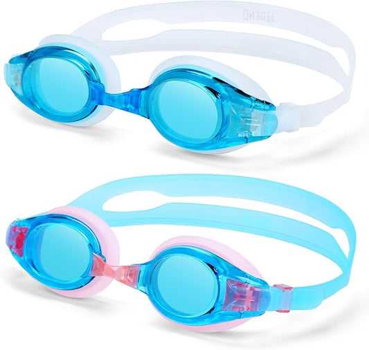 Aegend 2 Pack Kids Goggles, Swimming Goggles for Kids Age 4-16 Boys and Girls Youth, Anti-Fog Waterproof Anti-UV Pool Goggles-StrideForce Fitness
