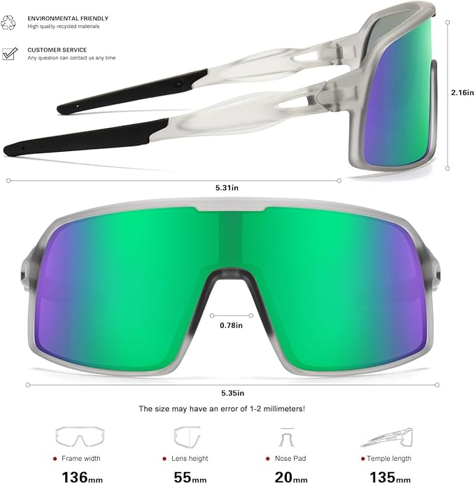 Polarized Sports Sunglasses for Men and Women Cycling Glasses UV Protection Goggles for Mountain Bike Running Fishing-StrideForce Fitness