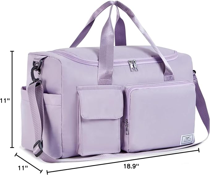 FIORETTO Women's Gym Duffle Bag with Shoes Compartment, 37L Capacity, Ideal for Travel, Gym, Sports, Duffel, Weekender-StrideForce Fitness