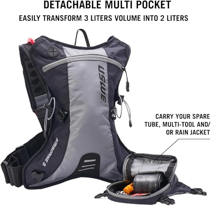 USWE Airborne Limited Race Edition with Water Bladder Included, Hydration Backpack for Men and Women, Ideal for MTB, Cycling, Mountain Biking-StrideForce Fitness