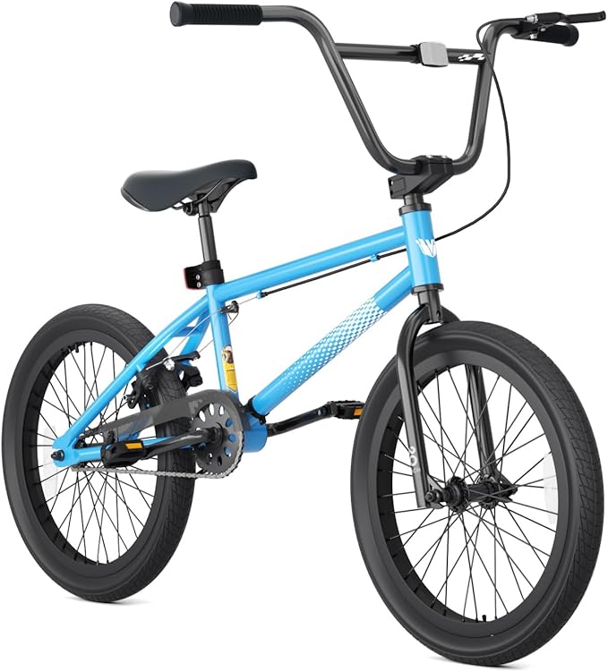 67i Boys BMX Bike 18/20 Inch Ages 8-12 Kids Bicycle with Front Rear U Brake Adjustable Seat Iron Fork 2.09" Wide Tires-StrideForce Fitness