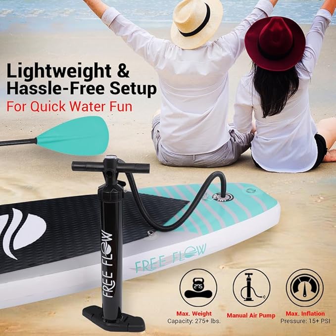 SereneLife Inflatable Stand Up Paddle Board with Premium SUP Accessories – Wide Stable Design with Non-Slip EVA Deck Pad for Adults and Youth of All Skill Levels-StrideForce Fitness