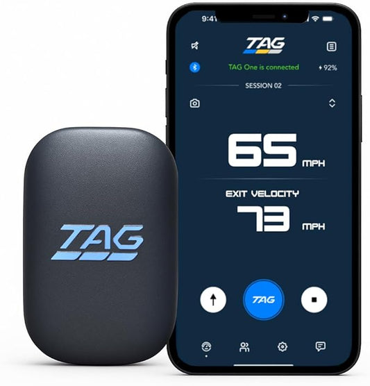 TAG One Sports Radar (120 Ft Range) – AI-Powered Radar Speed Gun with Real-Time Coaching Feedback – Bluetooth Speed Training Device for Baseball, Softball & Golf with App Integration-StrideForce Fitness