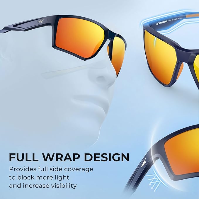 KastKing Osage Polarized Sport Sunglasses for Men and Women, Ideal for Driving Fishing Cycling Running, UV Protection-StrideForce Fitness