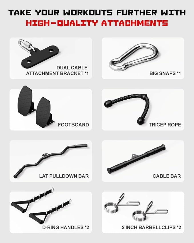 Wall Mount Cable Station, WM1 Cable Crossover Machine with 17 Positions, High and Low Cable Crossover Machine with Removable Footplate for Garage Home Gym-StrideForce Fitness