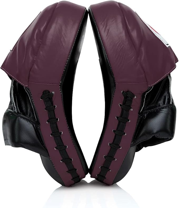 Fairtex FMV9 Contoured Focus Mitts |Striking Accuracy & Protection for Boxing, Muay Thai, Kickboxing |Ergonomic Design, Soft Padding, Secure Fit Leather-StrideForce Fitness