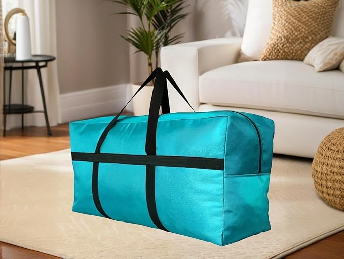Extra Large Storage Duffle Bag with Zippers and Handles, Big Foldable Duffle Bag for Travel-StrideForce Fitness