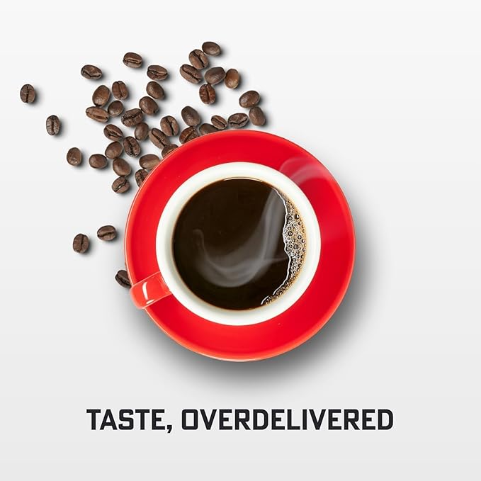 Eight O'Clock Coffee 50% Decaf Ground Coffee, Medium Roast, 12 Ounce (Pack of 6) - Half-Caf Coffee, Kosher Certified-StrideForce Fitness