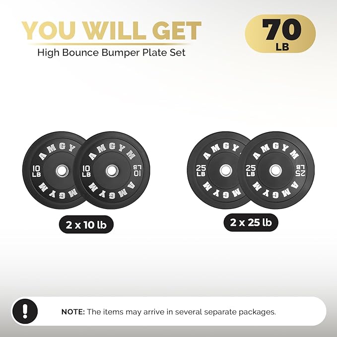 2 Inch Bumper Plates，10-500lbs，Barbell Rubber Olympic Weight Plates Set for Home Gym, Strength Training & Weight Lifting, Multiple Options Colors-StrideForce Fitness