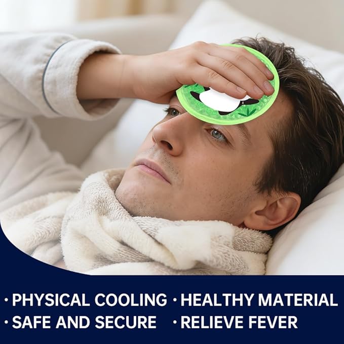 Gel Ice Pack for Injuries 2 Packs Cute Reusable Hot Cold Gel Packs for Fever Pain Relief Wisdom Teeth First Aid and Neck Head Arms Legs Knee Ankle
