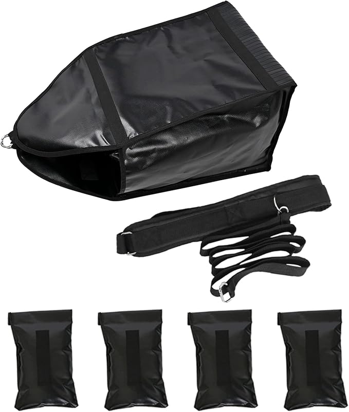 Begonia.K Adjustable Weight Sled Running Speed Training with Adjustable Strap, Sprinter Speed Training with 4 Weight Sandbags-StrideForce Fitness