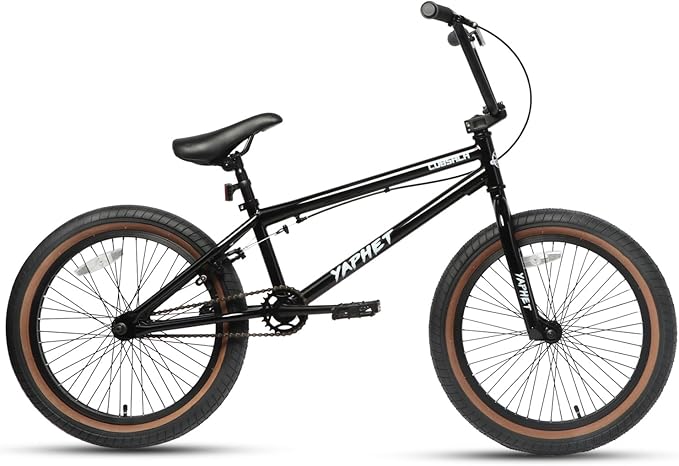 Freestyle BMX Bike, 20 Inch Yaphet Bicycle for Teen Beginner and Adult Riders, Bike with Hi-Ten Steel Frame, Multiple Colors-StrideForce Fitness