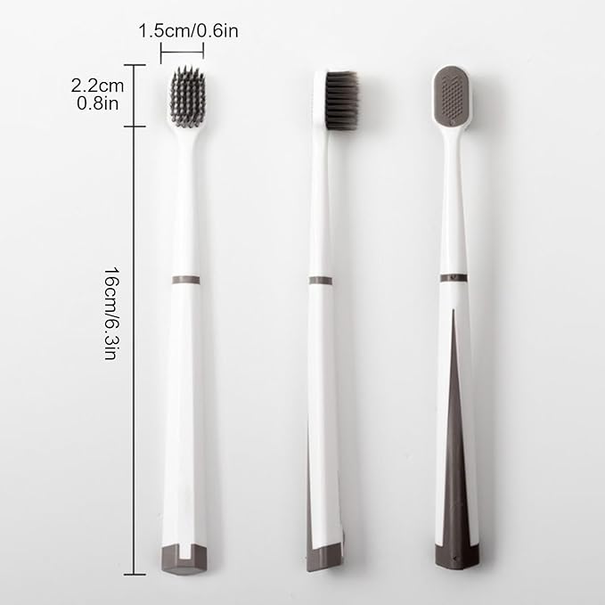 Soft Toothbrush - Manual Bristle Brush for Deep Cleaning | Wide Head Design, Bad Breath Remover & Gentle Gum Care for Women, Men, Students, Couples, Family, Friends, Travel, Home Hygiene