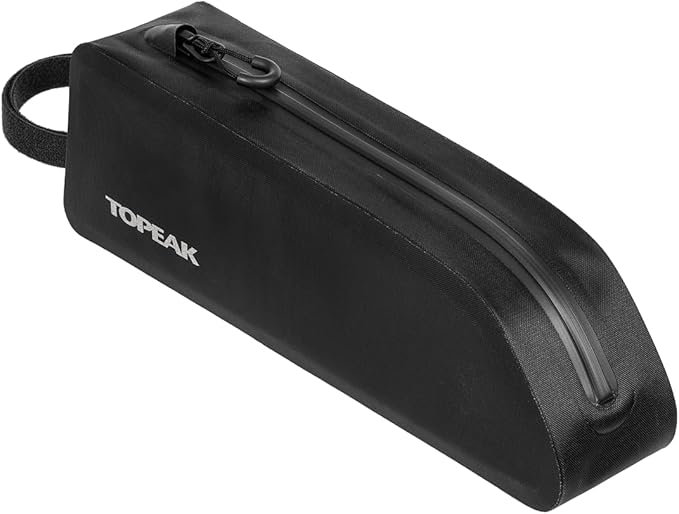 Topeak FastFuel DryBag II (TC3202B) – 0.8L Waterproof Top Tube Bag, TPU Hard Shell, Strap/Bolt-On Mount, Aerodynamic Design, .25 lbs Lightweight, Black-StrideForce Fitness