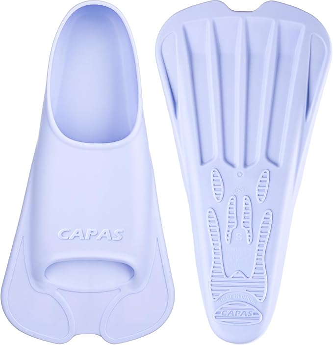 CAPAS Swim Training Fins Comfortable Silicone Lap Swimming Short Blade Floating Flippers with Mesh Bag for Adult Men Women Build Leg Strength-StrideForce Fitness