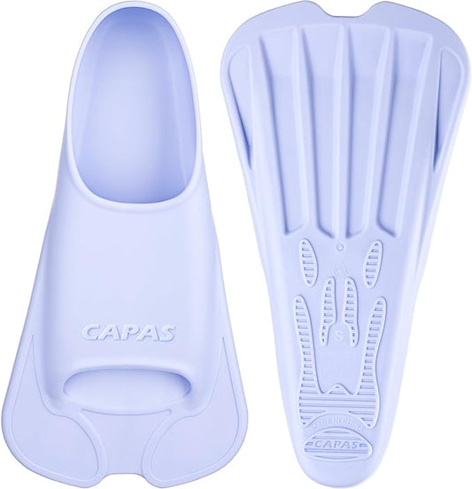 CAPAS Swim Training Fins Comfortable Silicone Lap Swimming Short Blade Floating Flippers with Mesh Bag for Adult Men Women Build Leg Strength-StrideForce Fitness