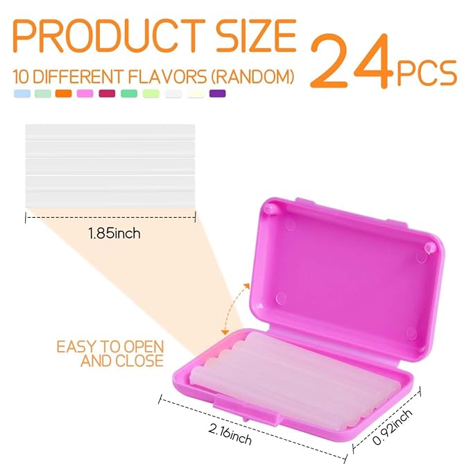 OBTANIM 24 Pack Colorful Braces Wax Dental Care Orthodontic Wax for Braces Wearer (10 Color)