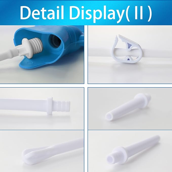 Coffee Enema Bag Kit, Douche Bag Combination Kit for Men and Women 5ft PVC Hose, 2L Capacity Water Colon Detox Cleanse Kit (Blue, 2L)-StrideForce Fitness