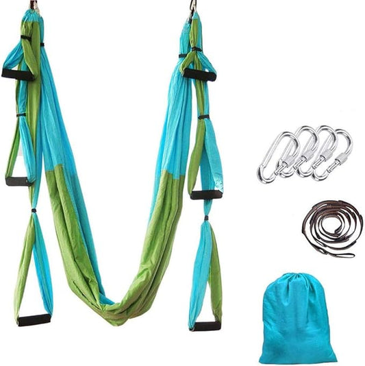Aerial Yoga Swing Set, Ultra Strong Hammock Trapeze Extension, Antigravity Ceiling Hanging Sling Inversion Exercises-StrideForce Fitness