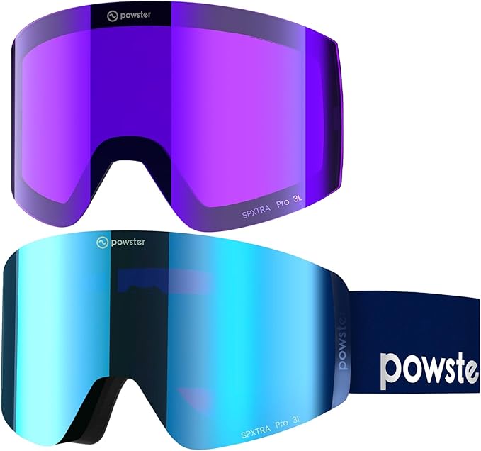 Ski Goggles Snow OTG Snowboard Goggles Magnetic Interchangeable Lens Frameless UV Protection Anti-fog mobile Skating-StrideForce Fitness
