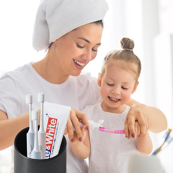 Matte Black Toothbrush Holders for Bathrooms - 1 Cups Ceramic Toothbrush Toothpaste Holders, Black Bathroom Tumbler Cup Reusable Toothbrush Cup Black Mouthwash Cup, Bathroom Counter Organizer