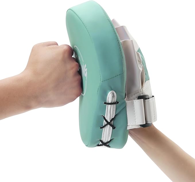 Valleycomfy Boxing Curved Focus Punching Mitts- Leatherette Training Hand Pads-StrideForce Fitness