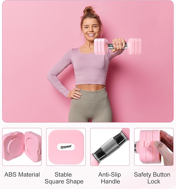 15LB 20LB 50LB Adjustable Dumbbell Set Free Weights Dumbbells Set for Women Men Hand Weights Sets Adjust Dumbbell Weight Sets for Home Gym Exercise Workout Strength Training Equipments-StrideForce Fitness