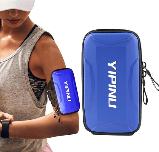 Dxyufazhe Outdoor Sports Multifunctional Armband Waterproof Running Sports Fitness Mobile Arm Bag, Compatible with iPhone 15 Pro Max 15 XS XR 8, Galaxy S25 S20 S10 Plus for Men & Women (Blue)-StrideForce Fitness