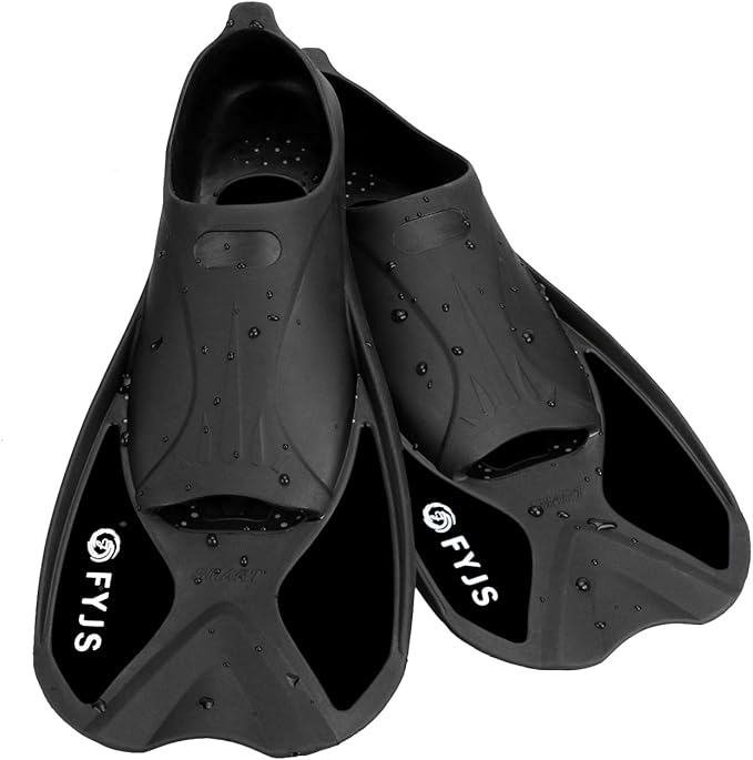 FYJS Short Swim Fins with Comfortable Full Foot Pocket Travel-Size for Snorkeling and Scuba Diving-StrideForce Fitness