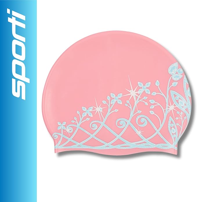 Sporti Silicone Swim Cap for Kids, Unisex Youth Swimming Cap, Protection Bathing Caps for Your Children, Aged 2-10-StrideForce Fitness