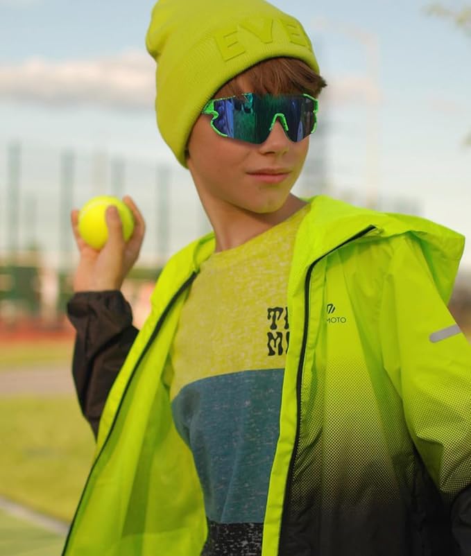 Kids Baseball Sunglasses for Boys Girls Youth Softball Cycling Sports Sunglasses UV400 Protection Age 5-12-StrideForce Fitness