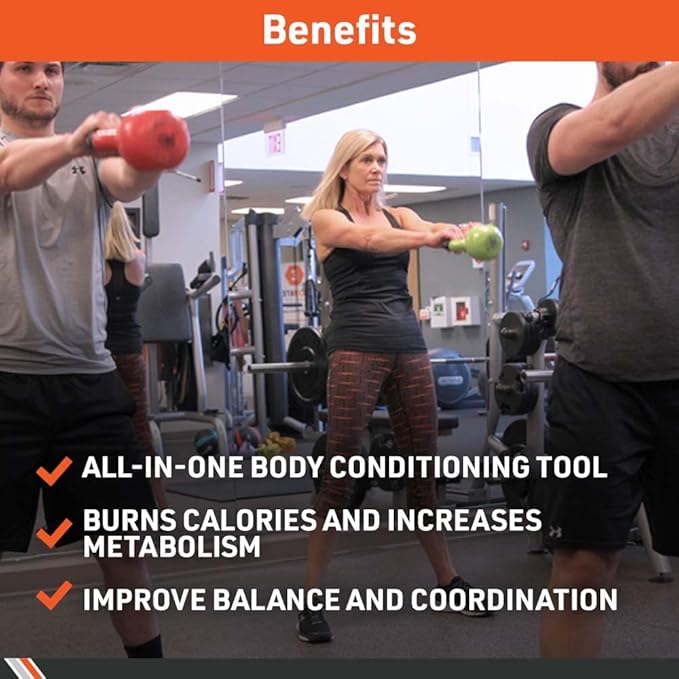 Body Sport Cast Iron Vinyl Coated Kettlebells –