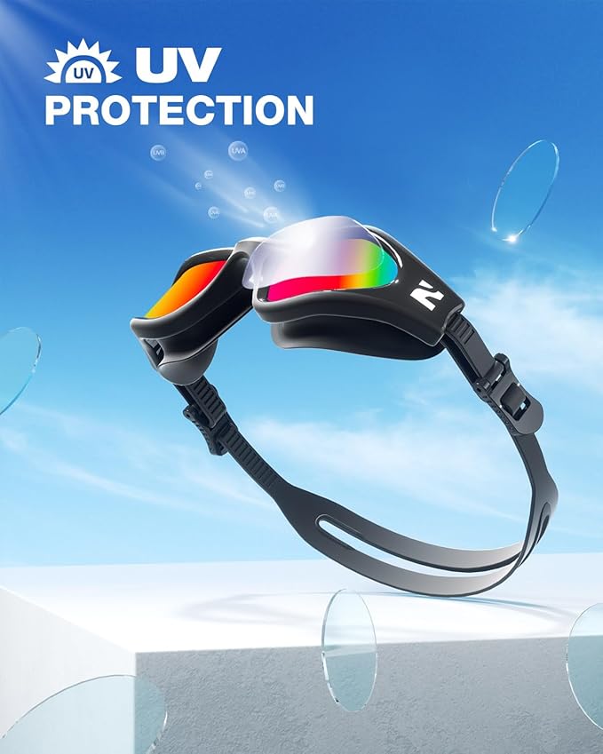ZIONOR G1 Lite Swim Goggles with Swim Cap Comfortable Anti-fog Swimming Goggles Cap Set for Adult Men Women-StrideForce Fitness